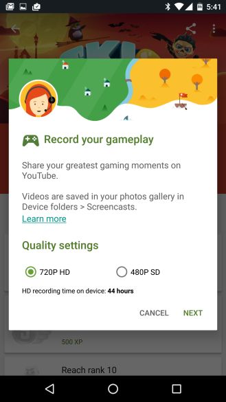 Fotografía - [Mise à jour: Télécharger APK permet l'enregistrement] Google ajoute Gameplay enregistrement à lire Games App